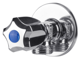 Nickel-Plated Angle Valve with Rubber Headwork 1002