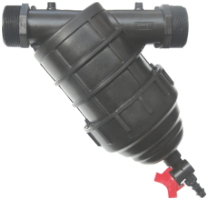 Stainless Steel Screen Filter 120 with Male Thread, Hydrocyclonic System, with Mini Valve