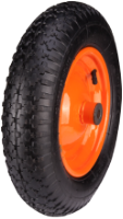 Pneumatic Wheelbarrow Wheel P with Metal Rim, Round Profile 5923