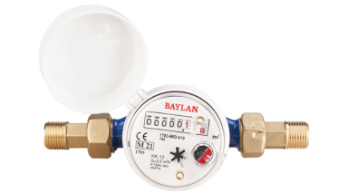 Single-Jet Water Meter Pre-equipped for Remote Transmission with Union