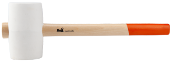 White Rubber Mallet with Wooden Handle