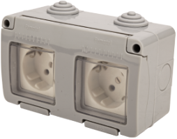 Exterior Double Schuko Socket