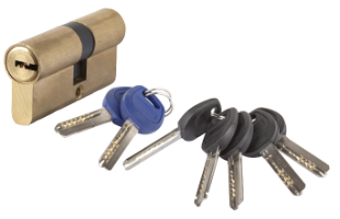 Brass Asymmetric Cylinder, 7 Dimple Keys, EvoTools®