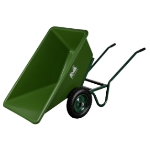 Wheelbarrow Green Plastic Tray with Tipping and 2 Wheels 170 EvoTools®