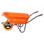 Wheelbarrow Plastic Tray Type P with Polyurethane Wheel and Metal Rim EvoTools +Plus®
