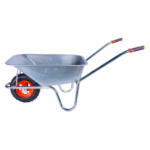 Galvanized Wheelbarrow with Pneumatic Wheel and Metal Rim EvoTools +Plus®