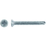 Self-Drilling White Zinc-Plated Screw with Countersunk Head